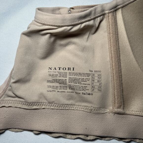 NATORI Cafe Bliss Perfection Contour Soft Cup Bra US 32DDD Wireless Beige Nude - Picture 4 of 8